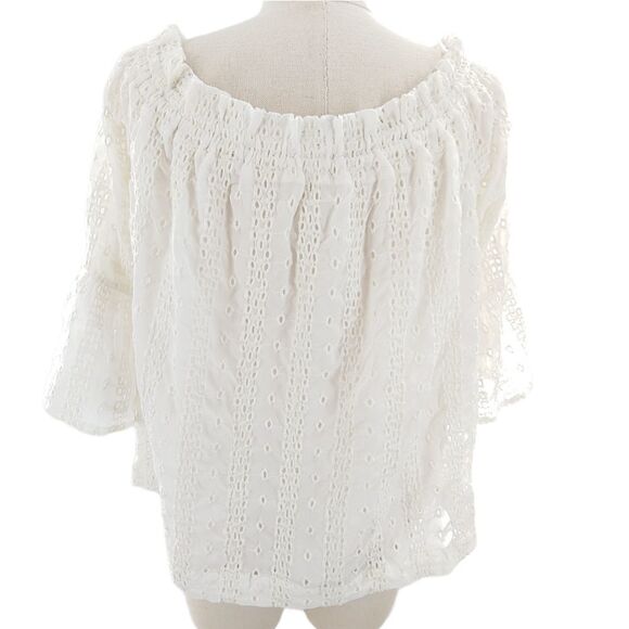 Anthro Floreat eyelet top with bell sleeves - Picture 3 of 12